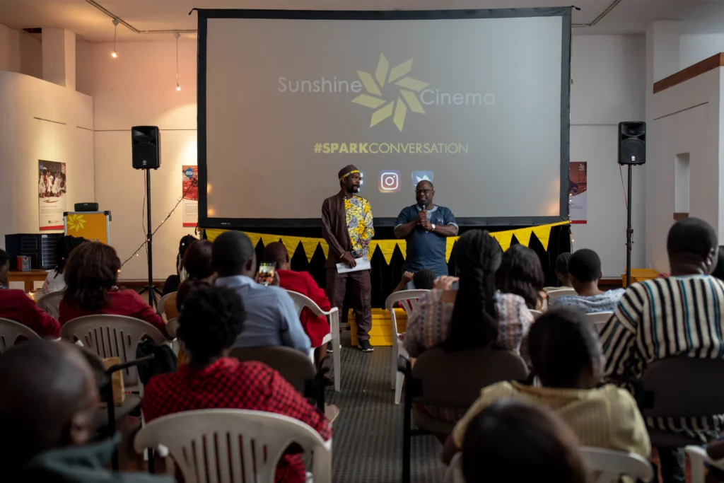 Zimbabwe Solar Cinema Audience Speaking